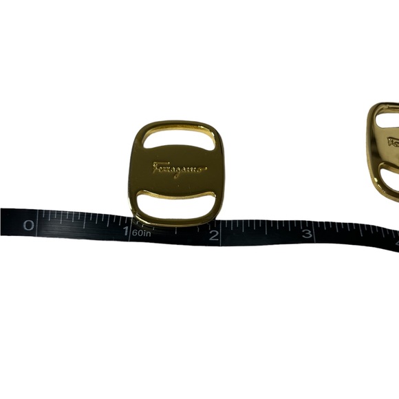 Authentic SALVATORE FERRAGAMO Logo Accessory Scarf Ring SET OF TWO with Dust Bag - Picture 8 of 16